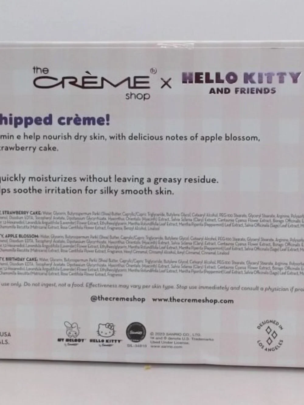 Crème‎ Shop x Hello Kitty & Friends Handy Dandy Cream Set Ltd Edition. BNIB